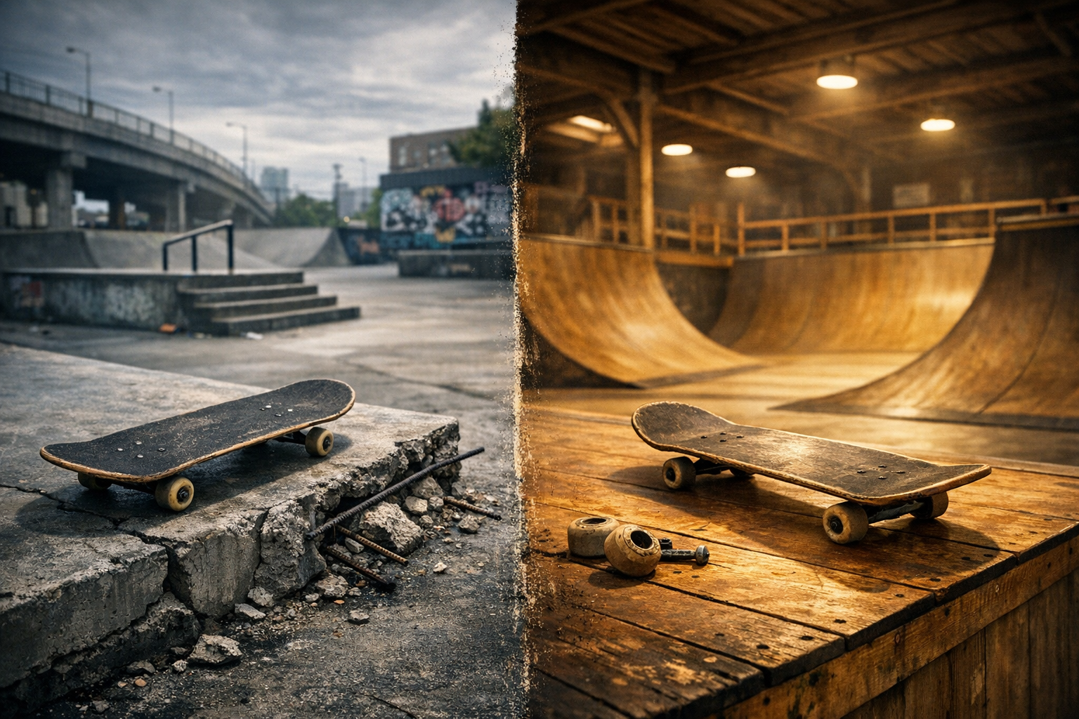 Concrete vs. Wood: The Quiet War Between Street Skaters and Park Skaters
