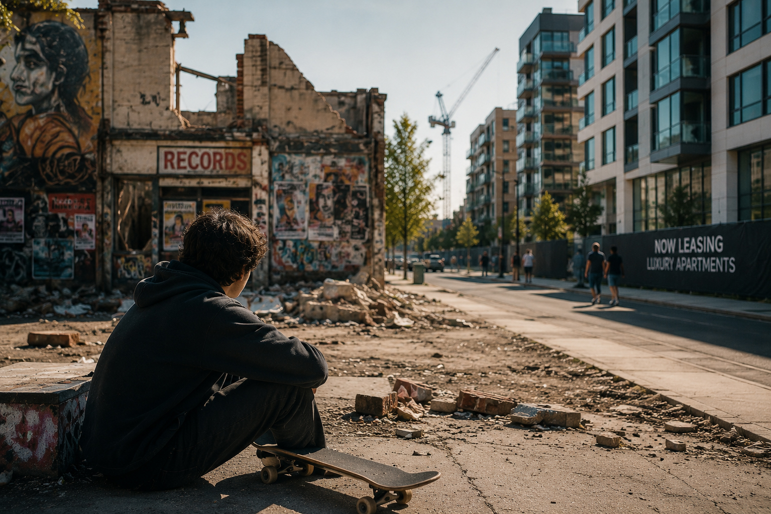 Gentrification Killed the Skate Spot. And the Mural. And the Record Store. Is Anyone Still Surprised?