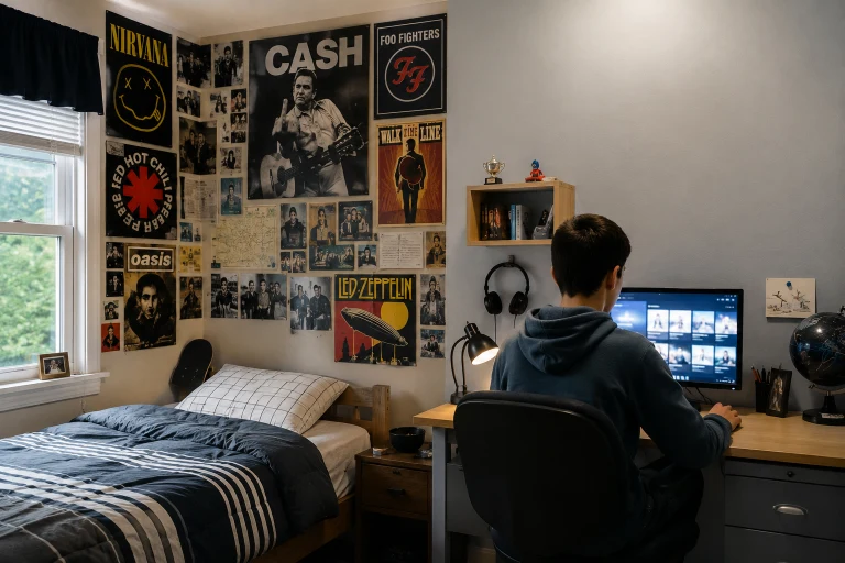 Childhood Bedrooms Had Posters. Now They Have Screens. Something Got Lost on the Wall.