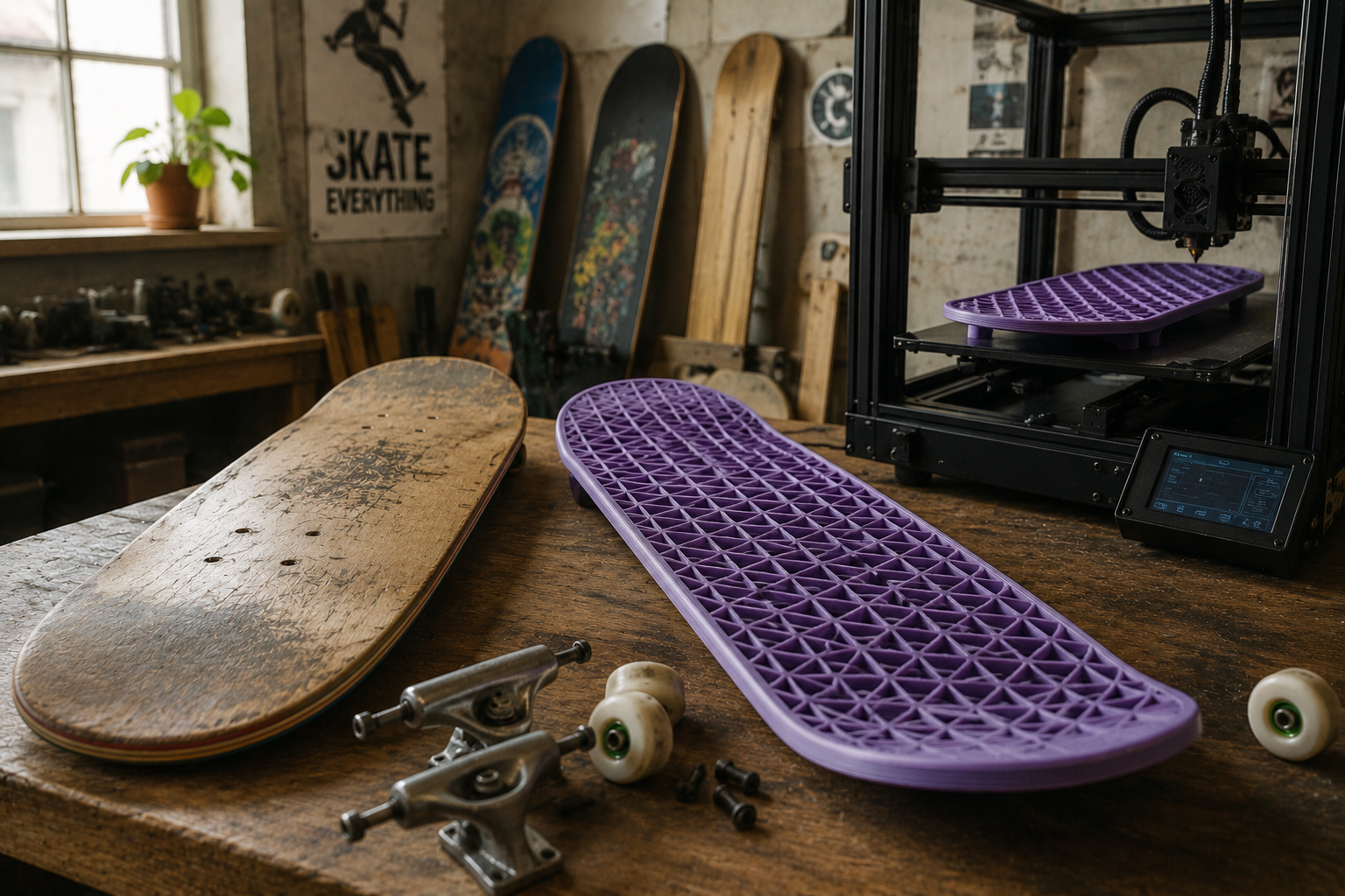 3D-Printed Skate Decks Are Already Here. When the Board Comes From a File and Not a Factory, Does the Craft Disappear With the Sawdust?