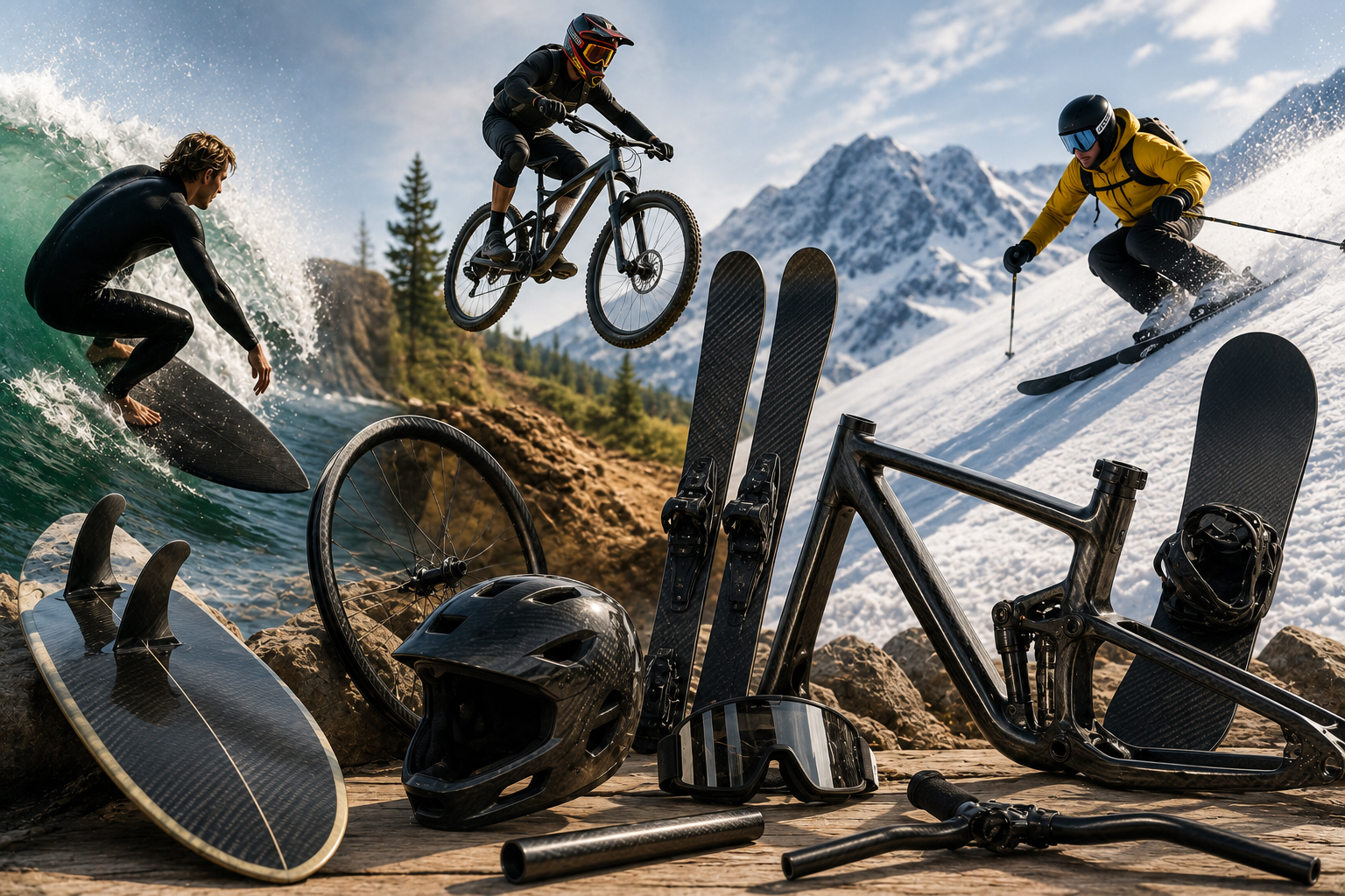 Carbon Fiber Changed Every Extreme Sport It Touched — Lighter, Faster, Stiffer, More Expensive. Did the Material Advance the Sport or Just Advance the Price of Entry?