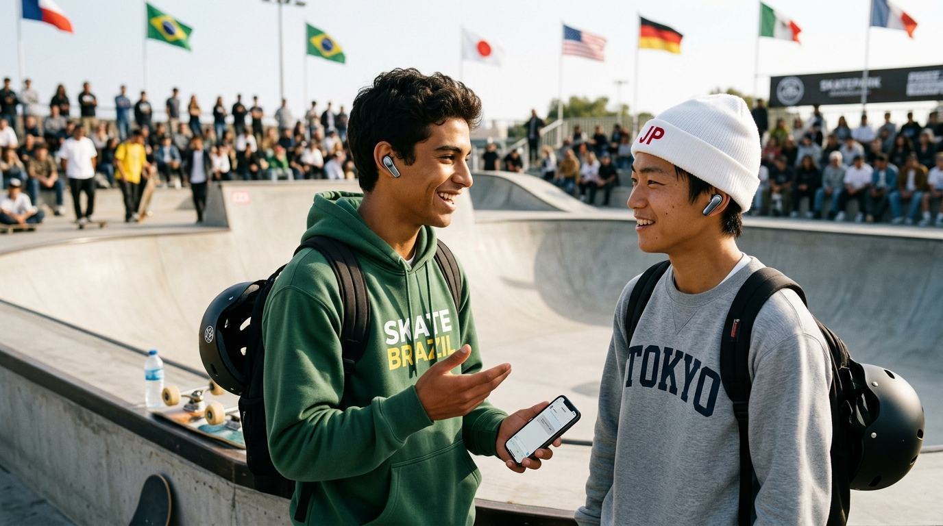 Real-Time Translation Earbuds Are Turning Every International Skate Contest Into a Conversation. Did the Language Barrier Actually Protect Something Worth Keeping?