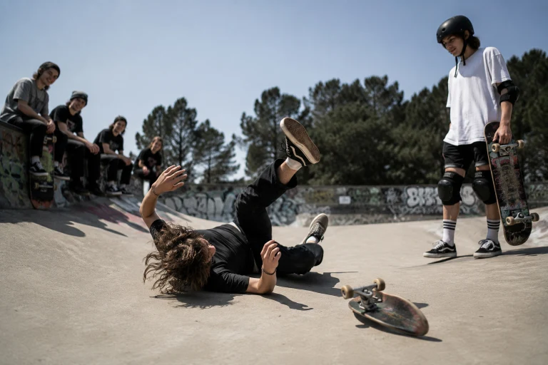 Skateboarding Built Its Own Language Out of Failure. Every Bail Was Part of the Vocabulary. Does Protective Gear Rewrite the Dictionary?