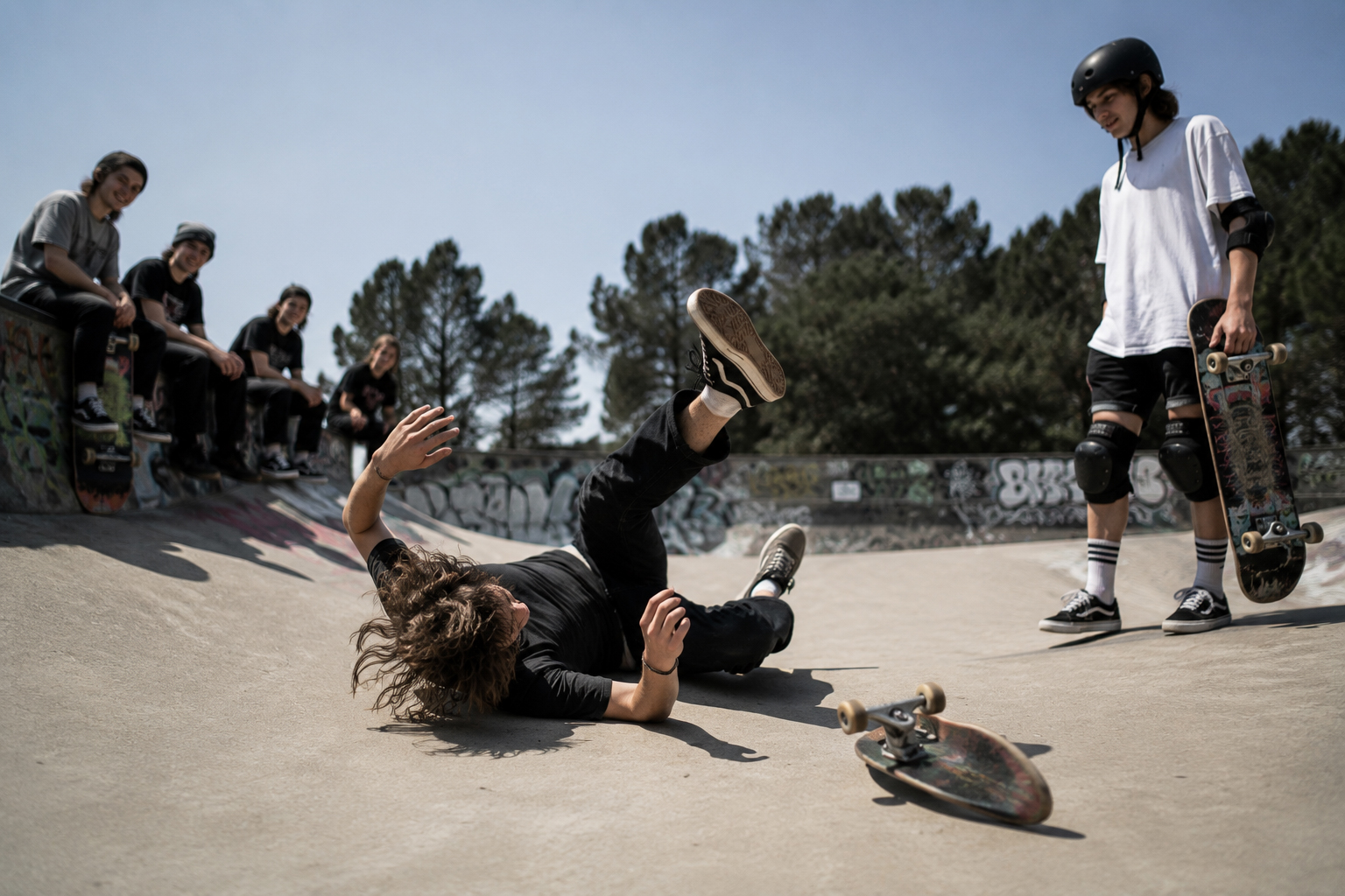 Skateboarding Built Its Own Language Out of Failure. Every Bail Was Part of the Vocabulary. Does Protective Gear Rewrite the Dictionary?